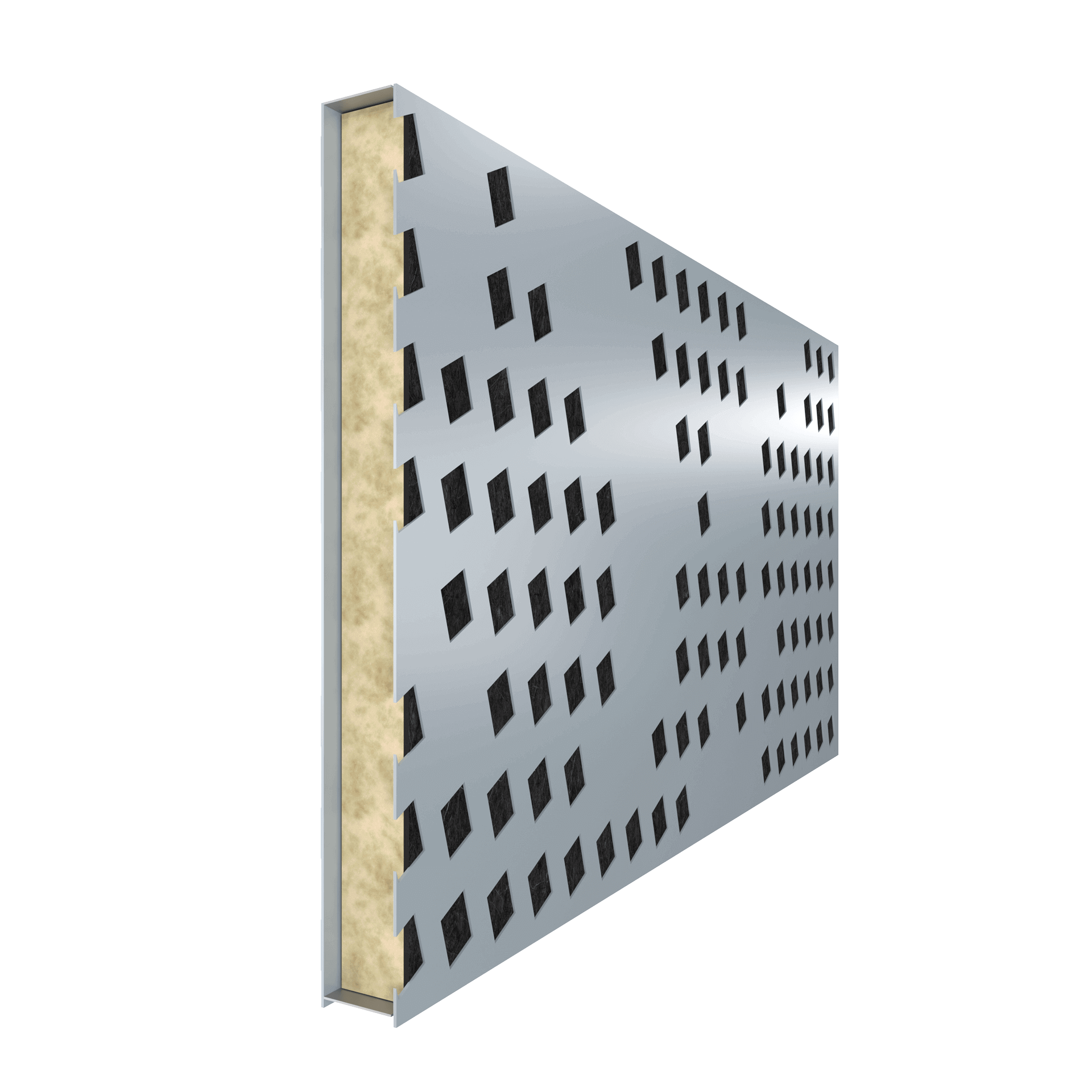 Panel acústico de pared - AISFÓN PT - SINTEC INSONORIZACIÓN - de metal /  rectangular / perforado